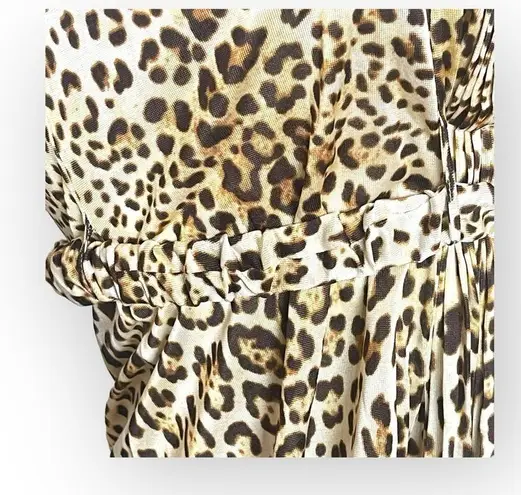 Roberto Cavalli Class đ’€Luxe Crystal Enameled Metal Belt Top đ’€Leopard Print đ’€4