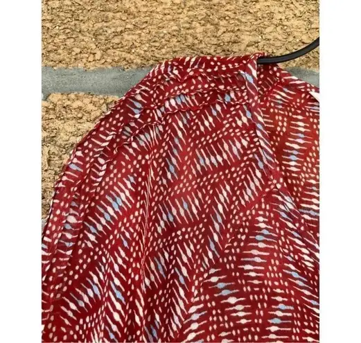 Veronica Beard Womens Priya pintucked printed silk-georgette mini dress Brick 2