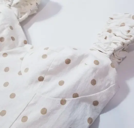 LPA Revolve Linen Blend Polka Dots Mini Dress