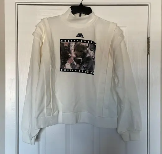 ZARA Star Wars Sweatshirt White Size L 50 New With Tags From Shelby