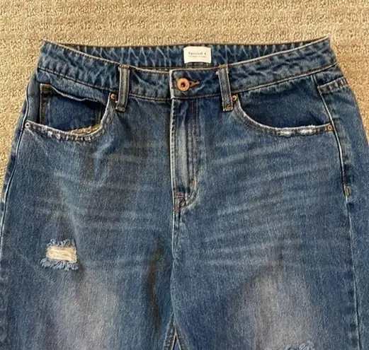 Special A High Rise Distressed Cropped Jeans