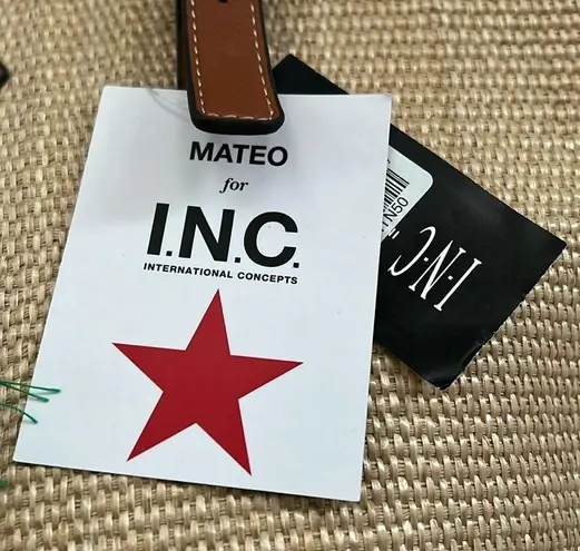INC NWT Mateo for Carmen Straw Tote, One Size New w/Tag Retail $99.50