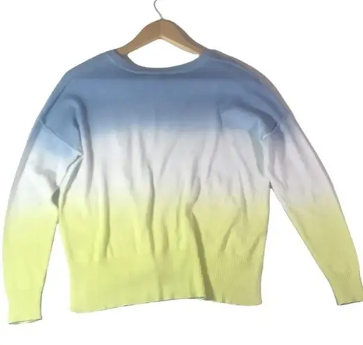 Workshop Republic Clothing Yellow/Blue/White Crew Neck Sweater Size XS