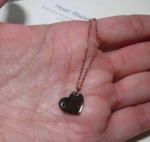 WREN rose gold dipped heart necklace