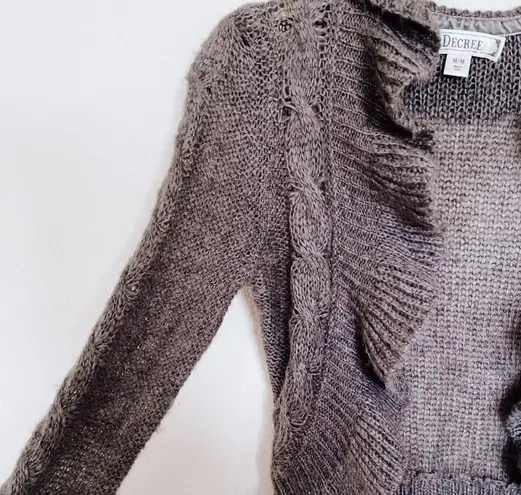 Nordstrom Decree Knit Ruffle Crop Bolero Shrug Cardigan sz M Gray Size M 18 63 Off Retail From Stina