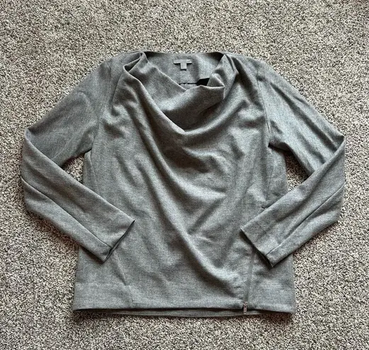 COS gray wool long sleeve cowlneck top size 4