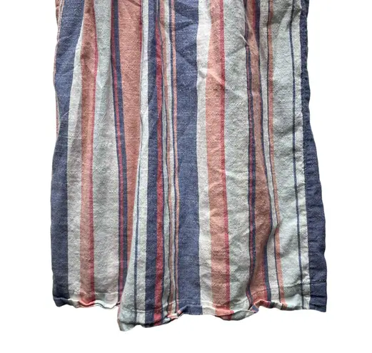 Sandy & Sid Womens Dress Medium Cotton Linen Blend Midi Beachy Coastal Romantic