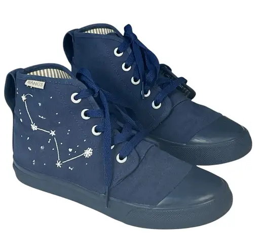 BANGS SHOES STARGAZER HIGH TOP CONSTELLATION SNEAKERS CANVAS LACE UP WOMENS SZ 5 Blue