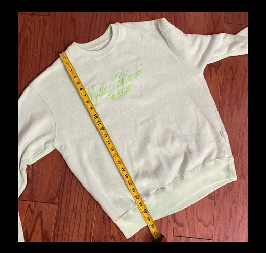 Ragwear RW Lime Green OS sweatshirt with Tybee Island logo- Medium