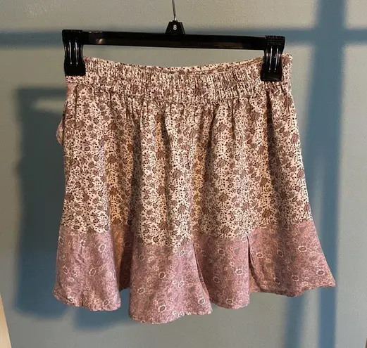 Sim & Sam XS Beautiful Juniors Girls Flowy Floral Mini Skirt Preowned