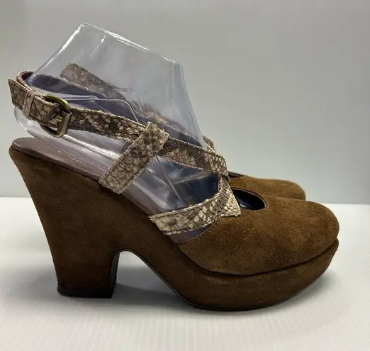 Cordani Slingback Brown Suede