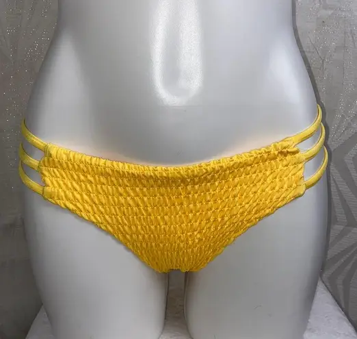 Zaful 🌸  Smocked Hipster Yellow Bikini Bottom