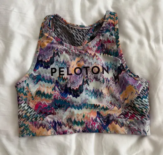 Peloton River Rock High Neck Bra Multicolor Size M Activewear