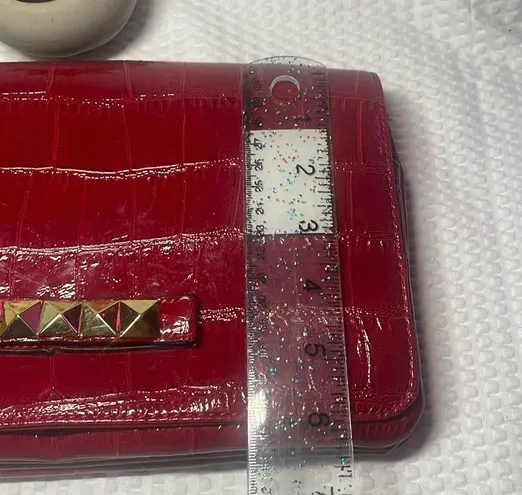 Cosmopolitan Red Snake Skin Crossbody Clutch Bag / Purse long Strap