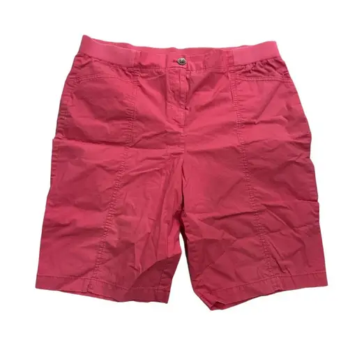 CHICOS Womens Coral Red Bermuda Shorts Size 1.5/M/10 Size M