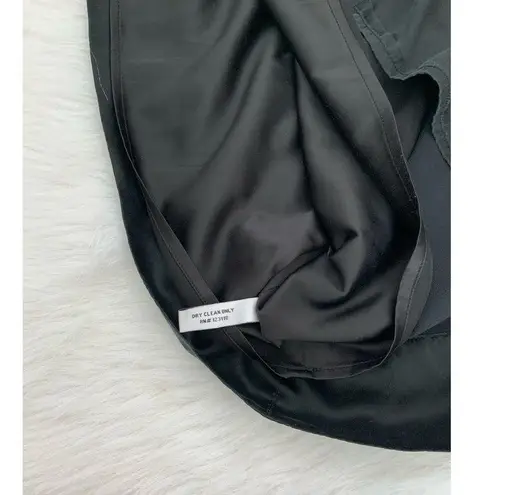 Walter Baker Silk Black Midi Dress Open Back Bow Detail Cocktail Party Size 0 XS