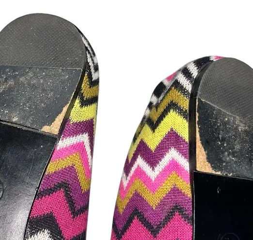 Vintage Missoni for Target Women’s Chevron Knit Fabric Ballet Flats Shoes 8.5
