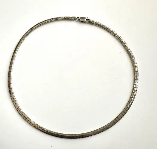 Sterling silver omega chain necklace Silver