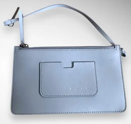 ALEXANDRA CLANCY Mulberry Large Sky Blue Leather Crossybody Shoulder Bag | EUC