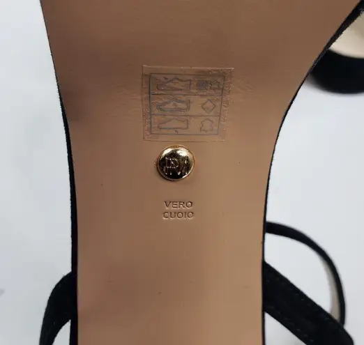 Pelle Moda Womens 8 Ames Leather Sandal in Black NEW