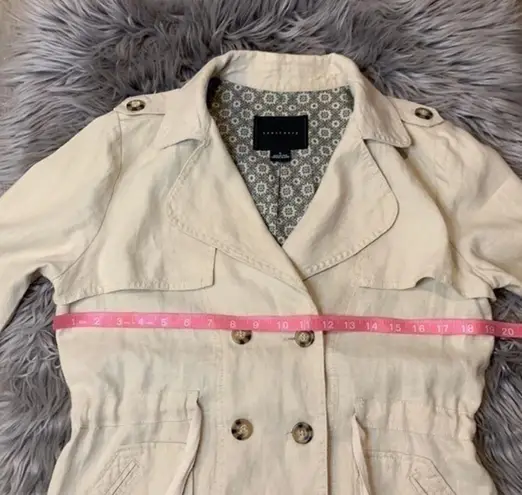 Sanctuary  linen double breasted cinch waist jacket S