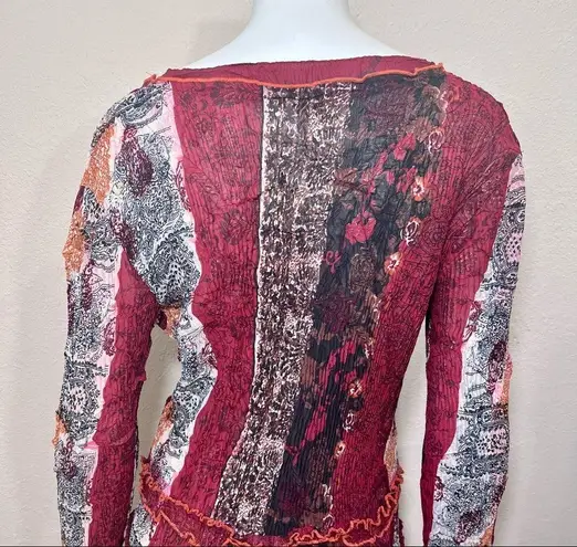 Alberto Makali Multi-print Floral Ruffle Blouse