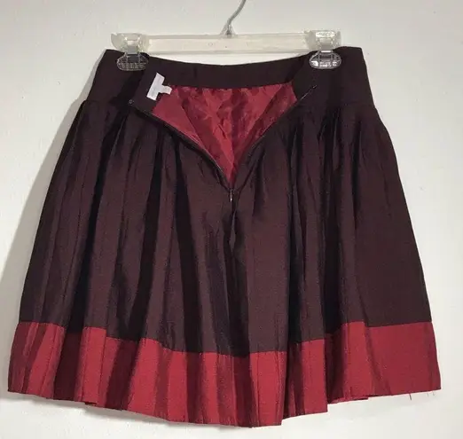 New York & Co. Maroon and Red Skirt Size 2