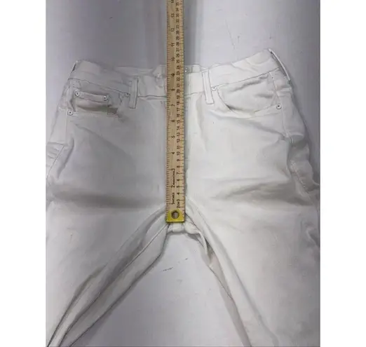 Mother The Looker Crop White Preppy Designer Classic Skinny Jeans 27