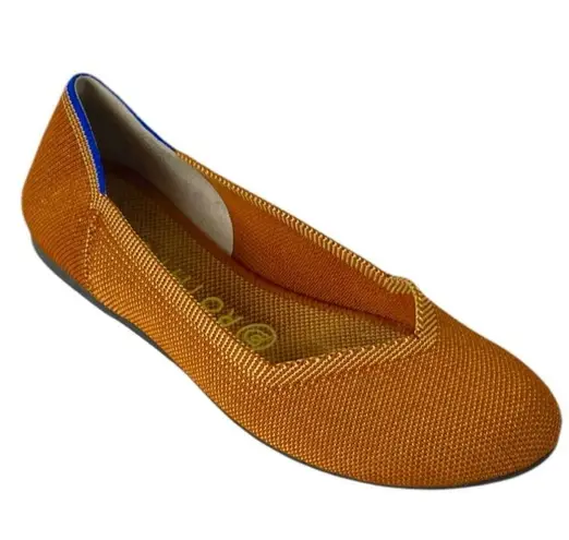 Rothy’s The Flat Knit Woven Round Toe Warm Caramel Brown Slip On Size 9