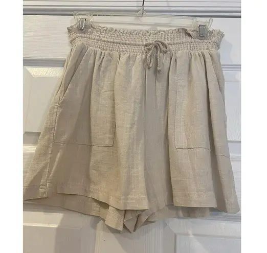 Grace & Lace Women’s Linen Blend Casual Lounge Shorts NWT Size M Size M