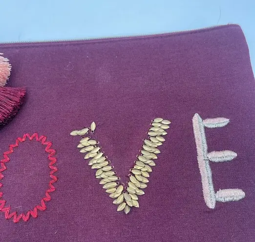 Stella & Dot Love Clutch Tassel Zipper 8" x "10.5" Retired Discontinued Bag