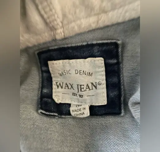 Wax Jean s Women's Juniors Hoodie Denim Jacket