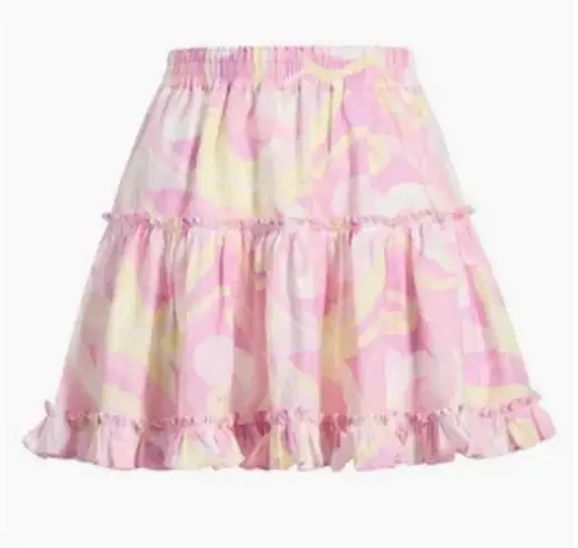 Hill House The Paz Mini Linen Skirt Candy Kaleidoscope Size Medium