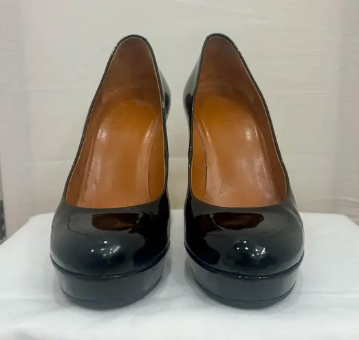 Gucci Patent Leather Platform Pumps. Black. Size 37