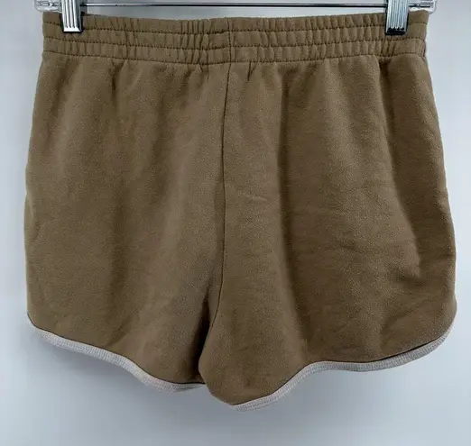 Full Tilt  Shorts New York NY Dolphin Pull On Elastic Waist Cotton Brown White S