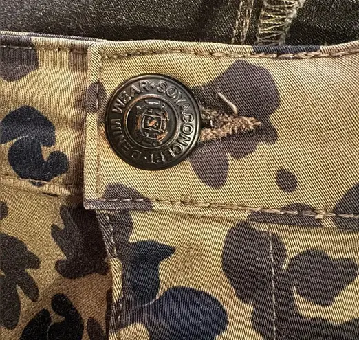 Soyaconcept Danish Women’s Trousers, Camouflage Khaki & Black, Vintage, Zippers Green Size undefined