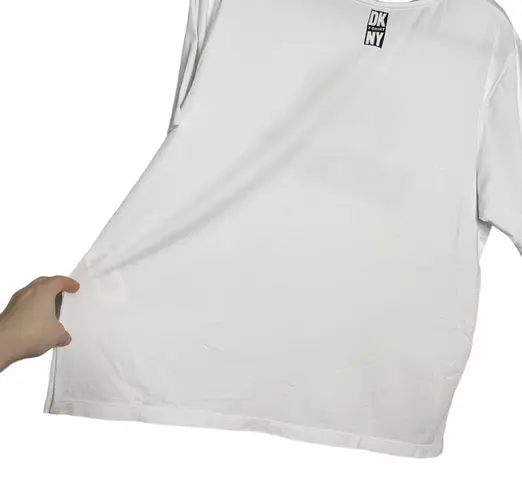 DKNY NWT  Logo Black & White Ringer Sleep Tee Shirt