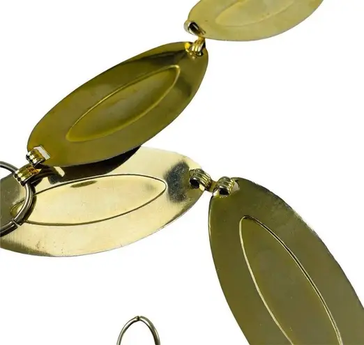 Vintage Chain Belly Band Belt Necklace Gold Tone Metal Oval Shaped Links u