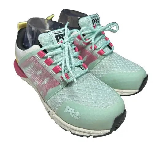 Timberland PRO 589 Radius Women's 8.5 Safety Shoes Composite Toe Work Sneakers Blue