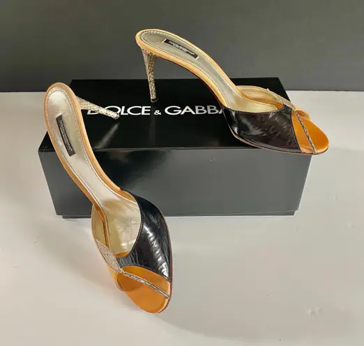 Dolce & Gabbana Slide Heels Camoscio Ayers Stagnola Sz 41 (11)