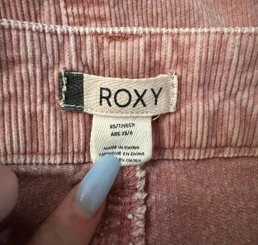 Roxy  light pink corduroy button down mini skirt size XS