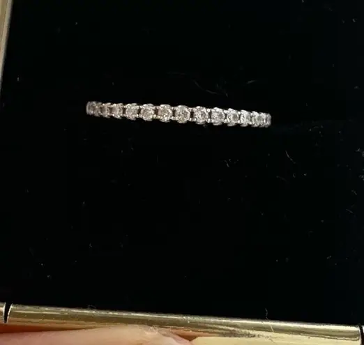14k White GoLd Half Carat Diamond Band
