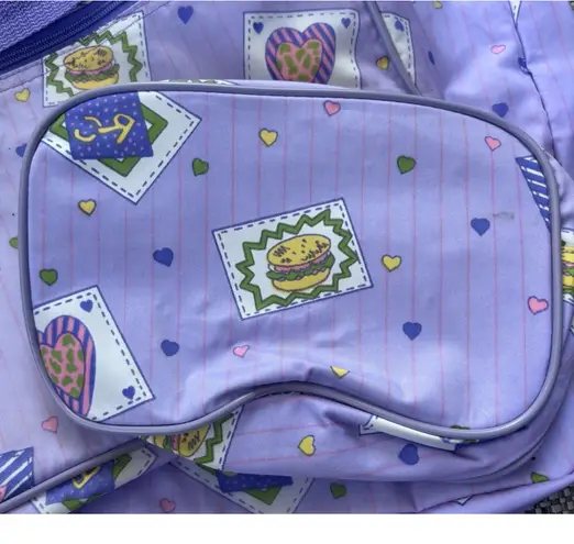 Vintage 90's Y2K Dance Travel Garment Bag Duffel Toiletry Zipper Purple Girls