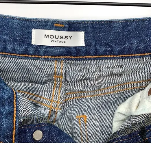 NWT MOUSSY Vintage Wilbur Tapered Mid Rise Jean Blue Denim 24