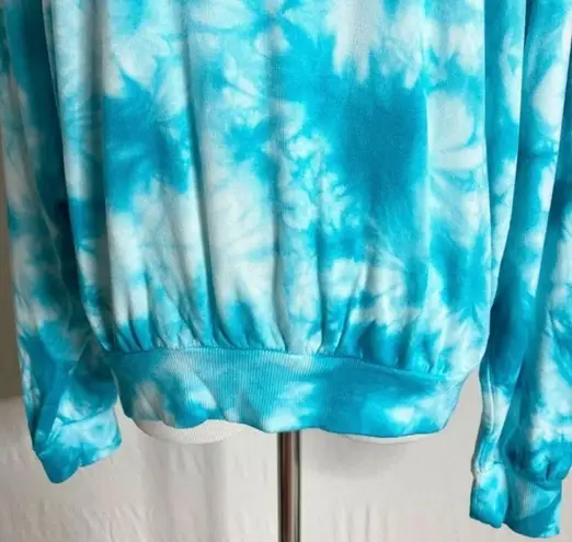 Young Fabulous and Broke Young Fabulous Broke Blue and White Tie Dye Lightweight Sweatshirt Small NWT