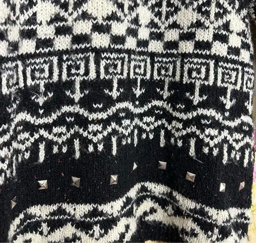 KITTY HAWK Vintage Black and White Turtleneck Sweater Size M Size M