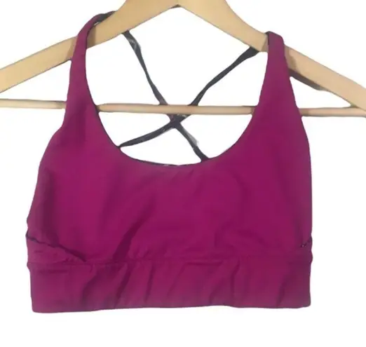 Roxy  Reversible Logo/Pink/Black Lined Sports Bra - Image 5
