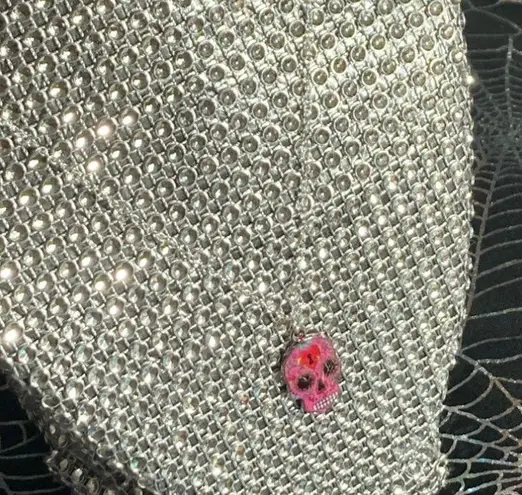 Pink Halloween Day of the Dead Sugar Skull Necklace Kawaii Lolita Pastel Goth