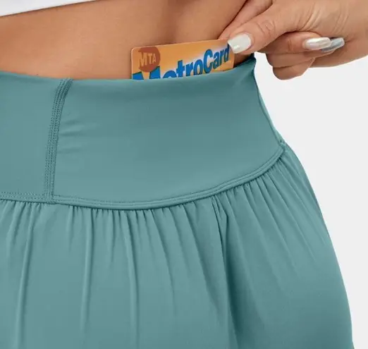 Halara 114.- HighWaisted Back Waistband Pocket Palazzo Flowy Split Wide Leg