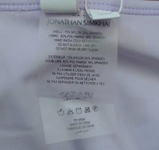Jonathan Simkhai Amenda Bikini Bottom Strappy Lupine (Lavender Purple) M New Purple Size M
